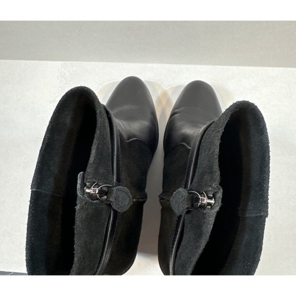 Rebecca Minkoff Leisoff Platform Bootie Wedge Black Leather And Suede 8.5 M 39 - Picture 7 of 8